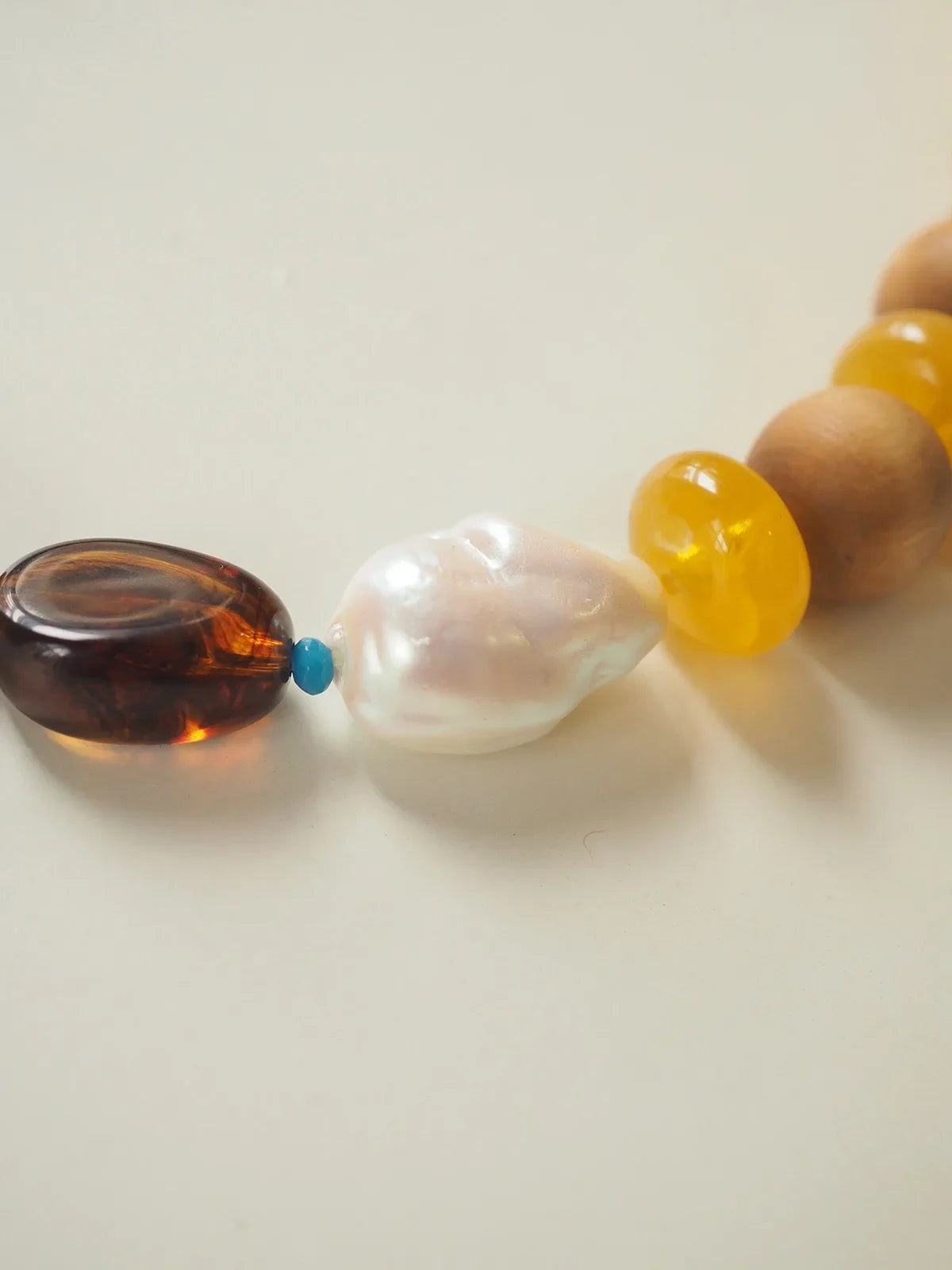 Beaded Browns Necklace – natural stone beaded necklace
