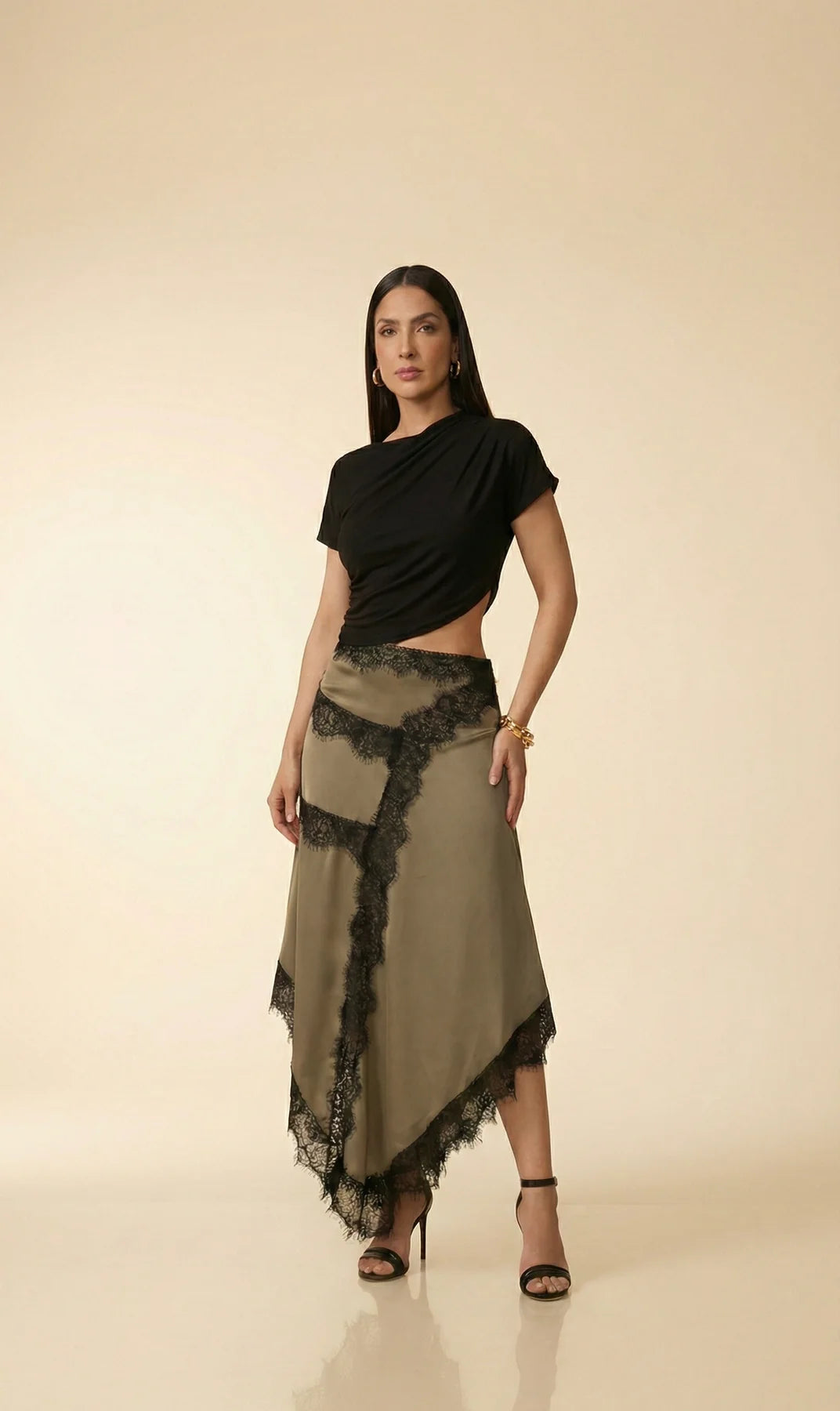 Keira Asymmetrical Midi Dress