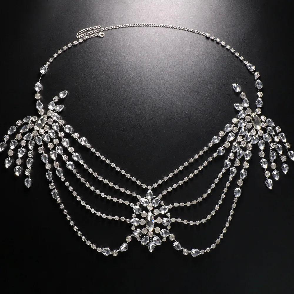 Crystal Shoulder Body Chain from The House of CO-KY - Necklaces