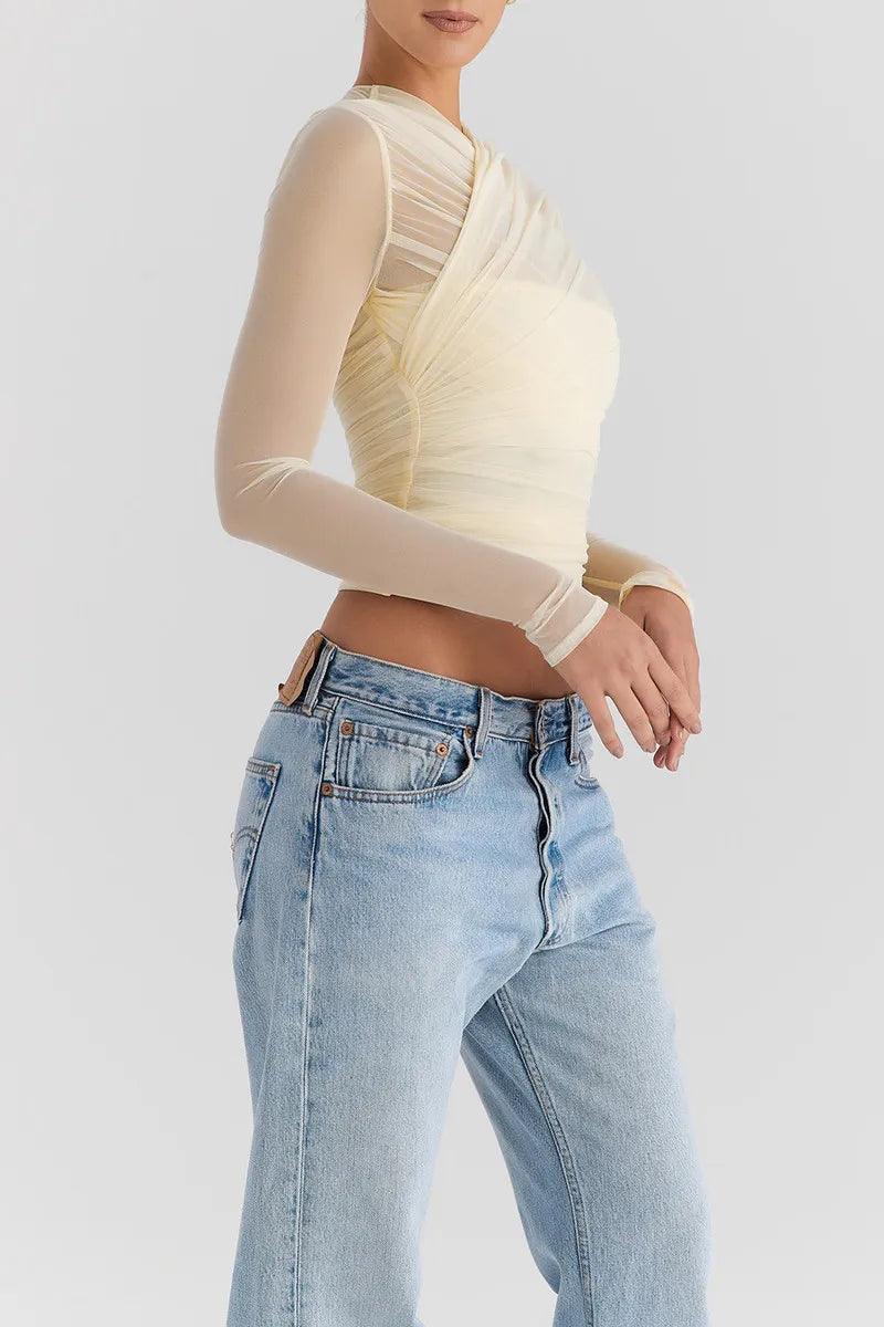 Dolores Mesh Long Sleeve Tops from The House of CO-KY - Tops