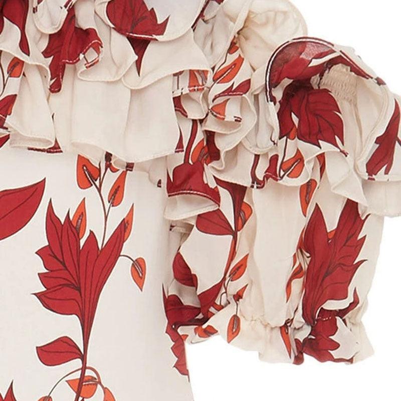 Eléa Floral Cascading Ruffles Dress from The House of CO-KY - Dresses