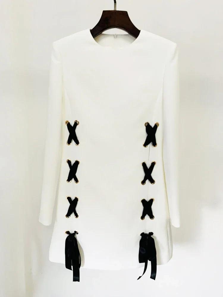 Frances Ribbons Lacing Up Green Dress from The House of CO-KY - Dresses