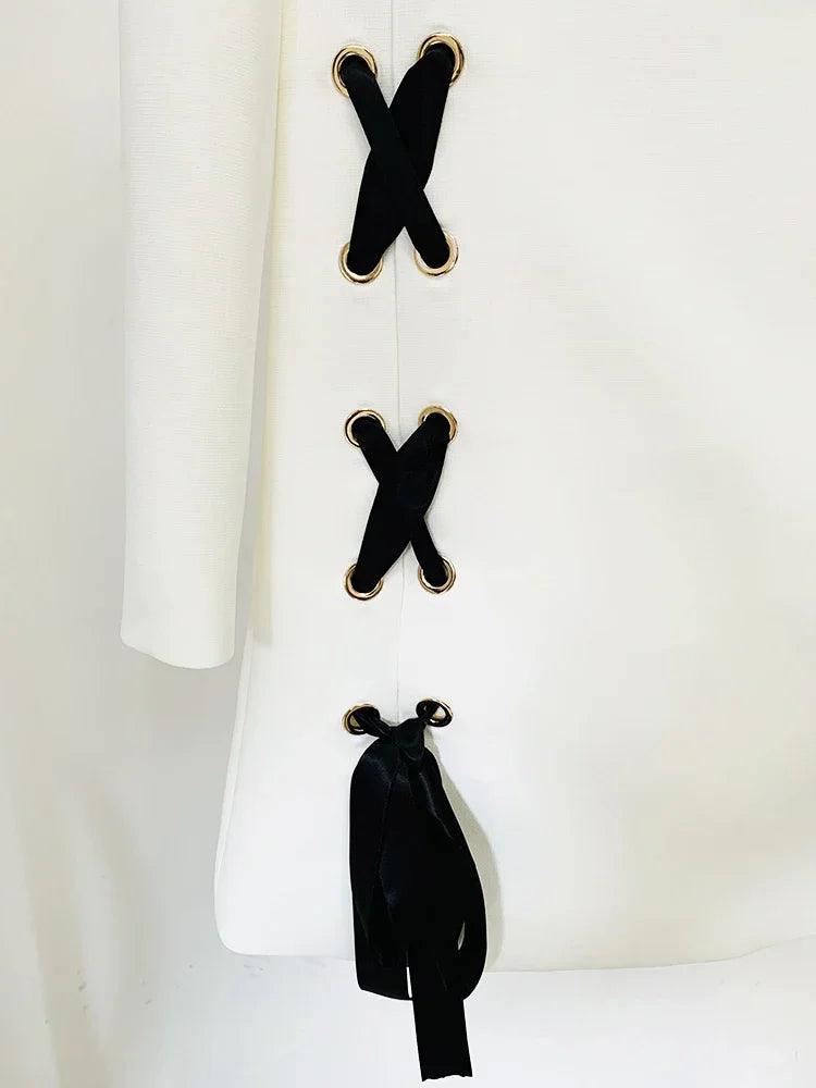 Frances Ribbons Lacing Up Green Dress from The House of CO-KY - Dresses