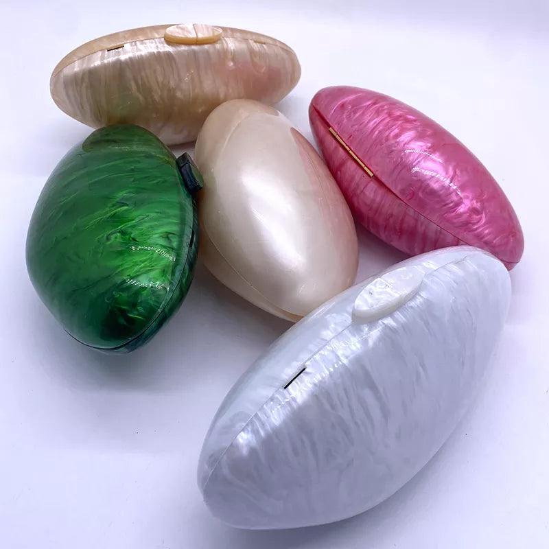 Pearl Acrylic Clutch Bag - Green from The House of CO-KY - Handbags