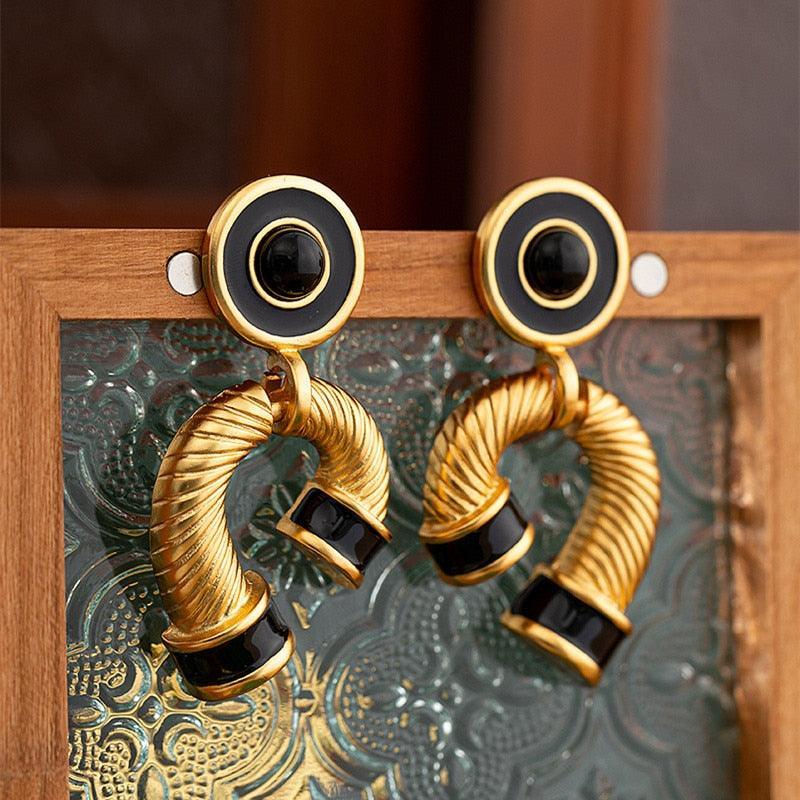 Retro Twist Earrings from The House of CO-KY - Earrings