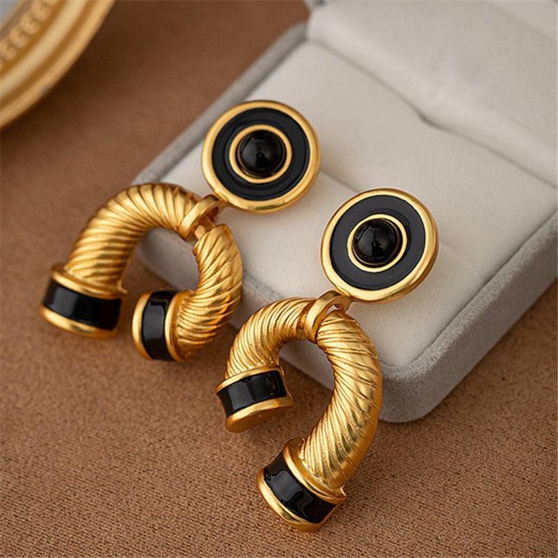 Retro Twist Earrings from The House of CO-KY - Earrings