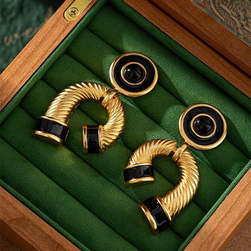 Retro Twist Earrings from The House of CO-KY - Earrings