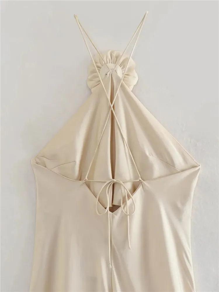 Susie Flower Satin Dress from The House of CO-KY - Dresses