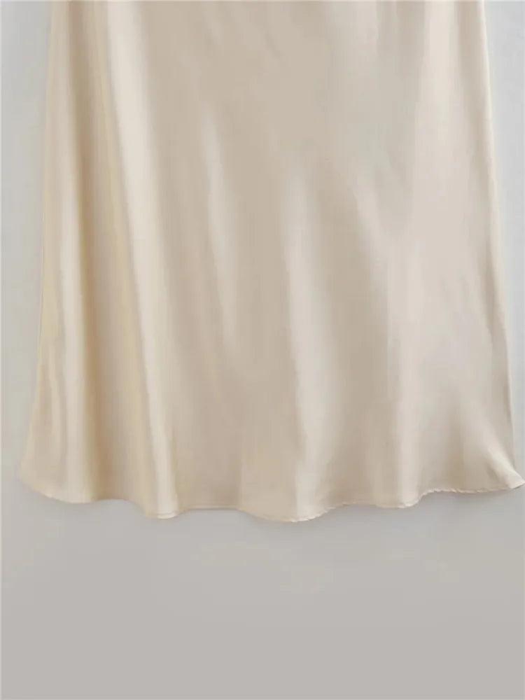 Susie Flower Satin Dress from The House of CO-KY - Dresses