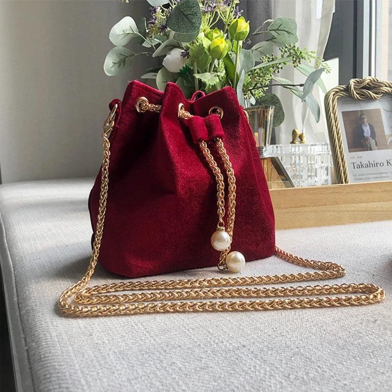 Velvet Bucket Bag from The House of CO-KY - Handbags