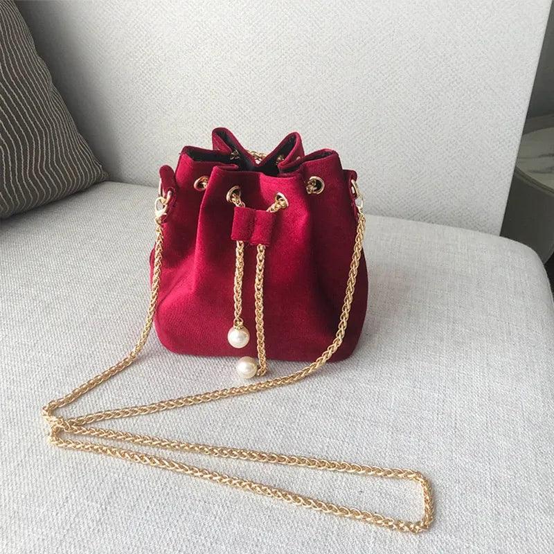 Velvet Bucket Bag from The House of CO-KY - Handbags