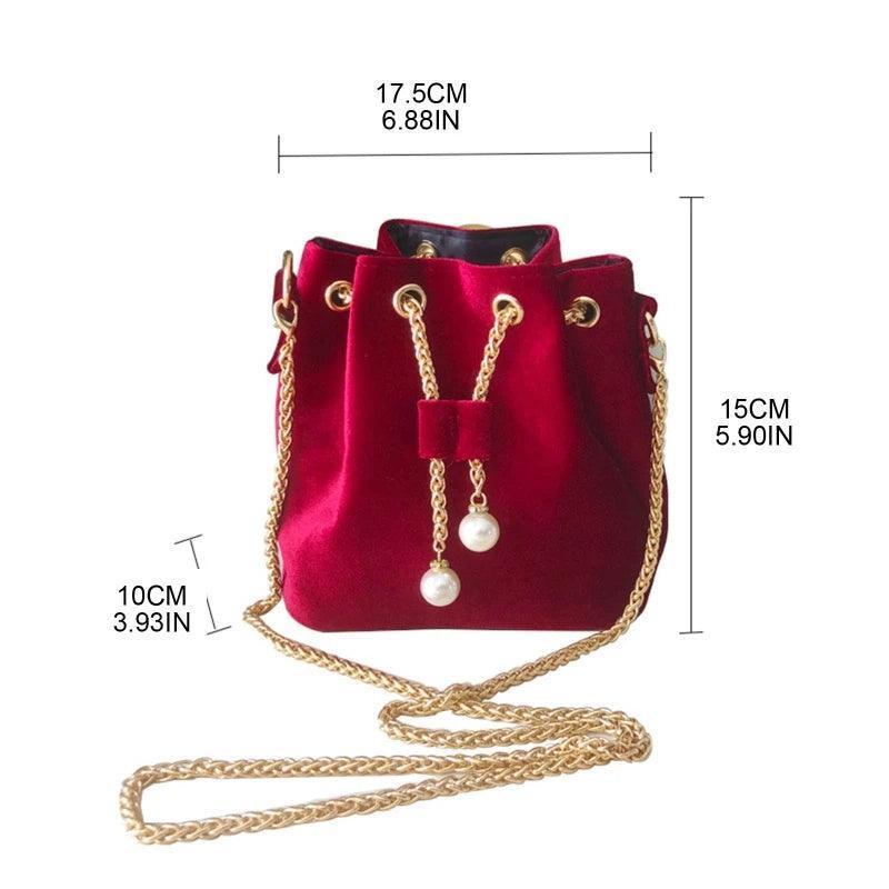 Velvet Bucket Bag from The House of CO-KY - Handbags