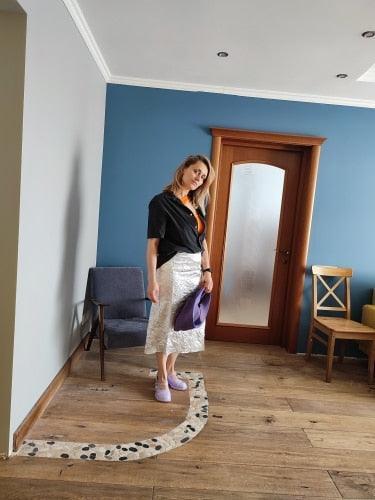 Agatha Metallic Silver Skirt from The House of CO-KY - Skirts