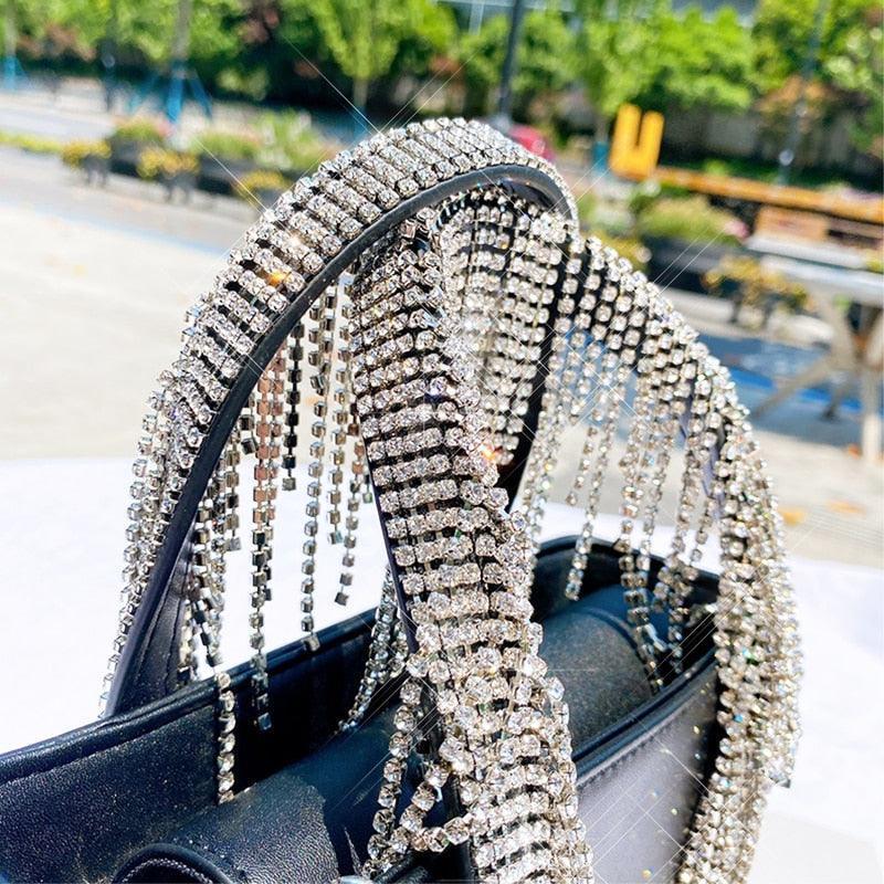 Crystal Tassel Evening Tote Bag from The House of CO-KY - Handbags