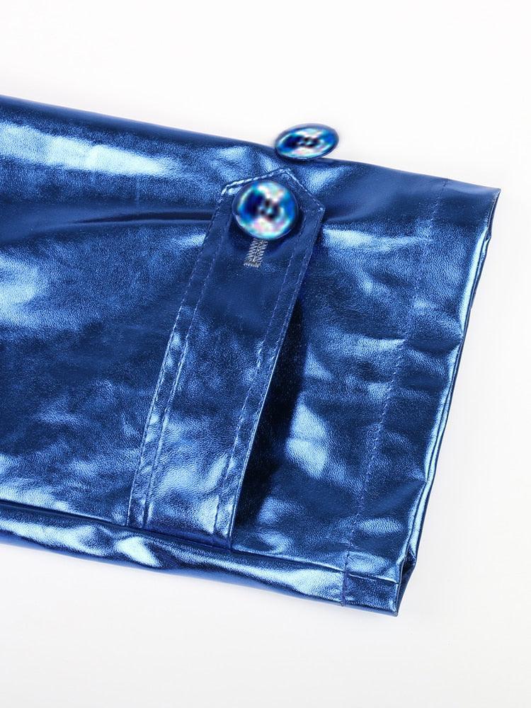 Hannah Shiny Reflective Trench Coat from The House of CO-KY - Outerwear