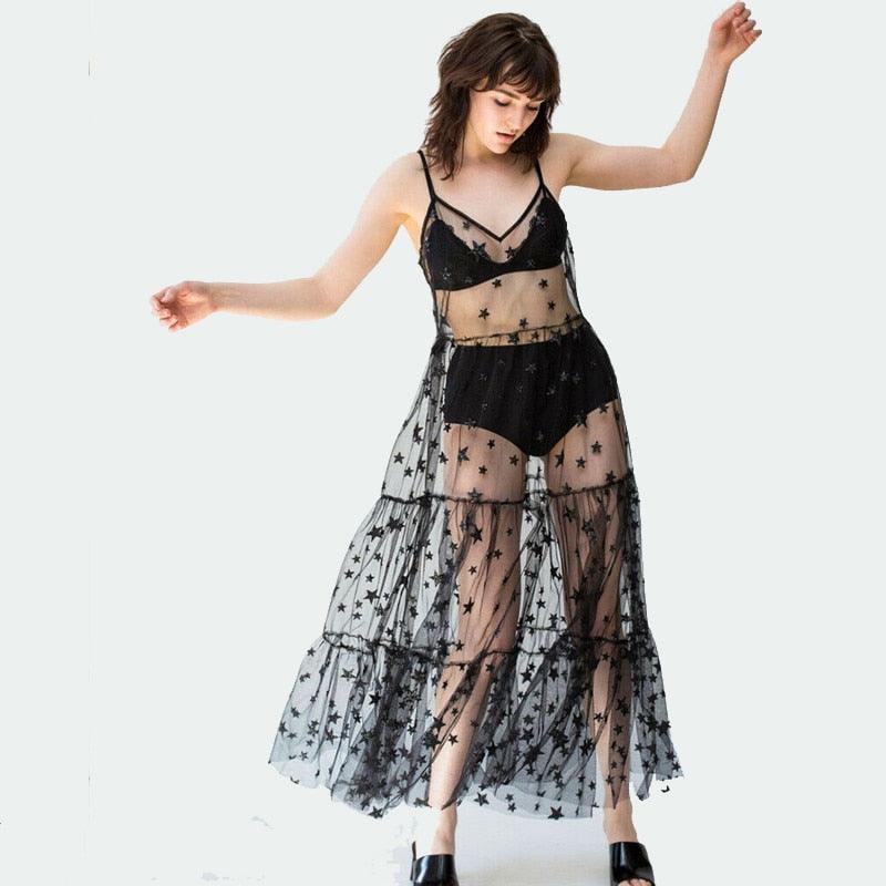 Long Sweet Tulle Stars Dress from The House of CO-KY - Dresses