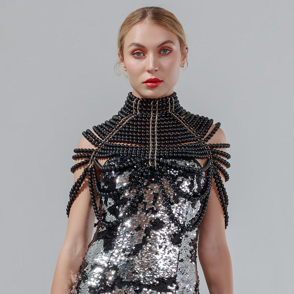 Pearl Body Chain from The House of CO-KY - Necklaces