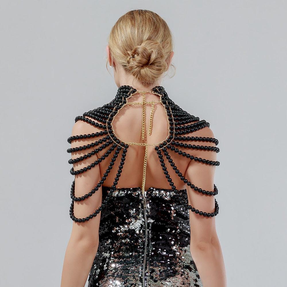 Pearl Body Chain from The House of CO-KY - Necklaces