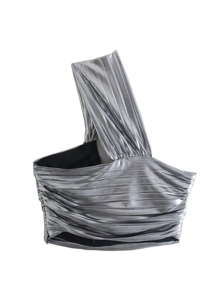 Priscilla Metallic Knotted Top from The House of CO-KY - Shirts & Tops