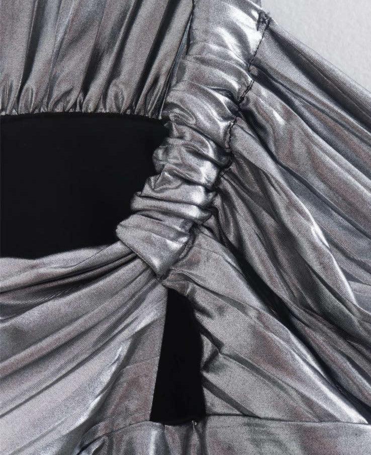 Priscilla Metallic Knotted Top from The House of CO-KY - Shirts & Tops