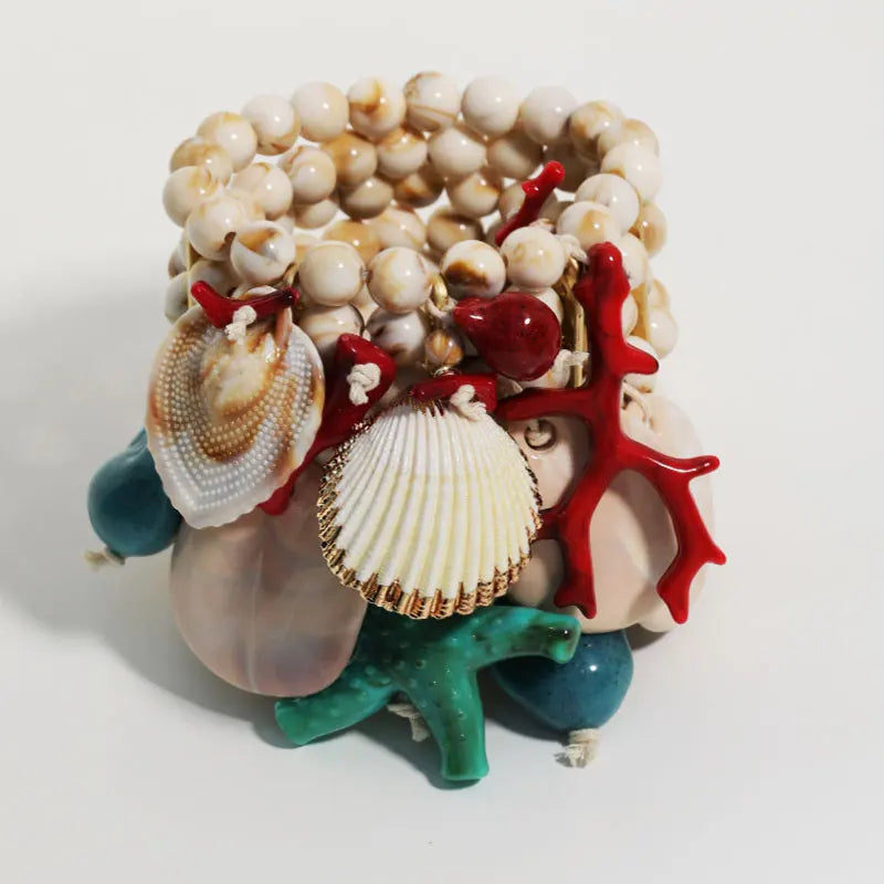 Beaded Shell Bracelet