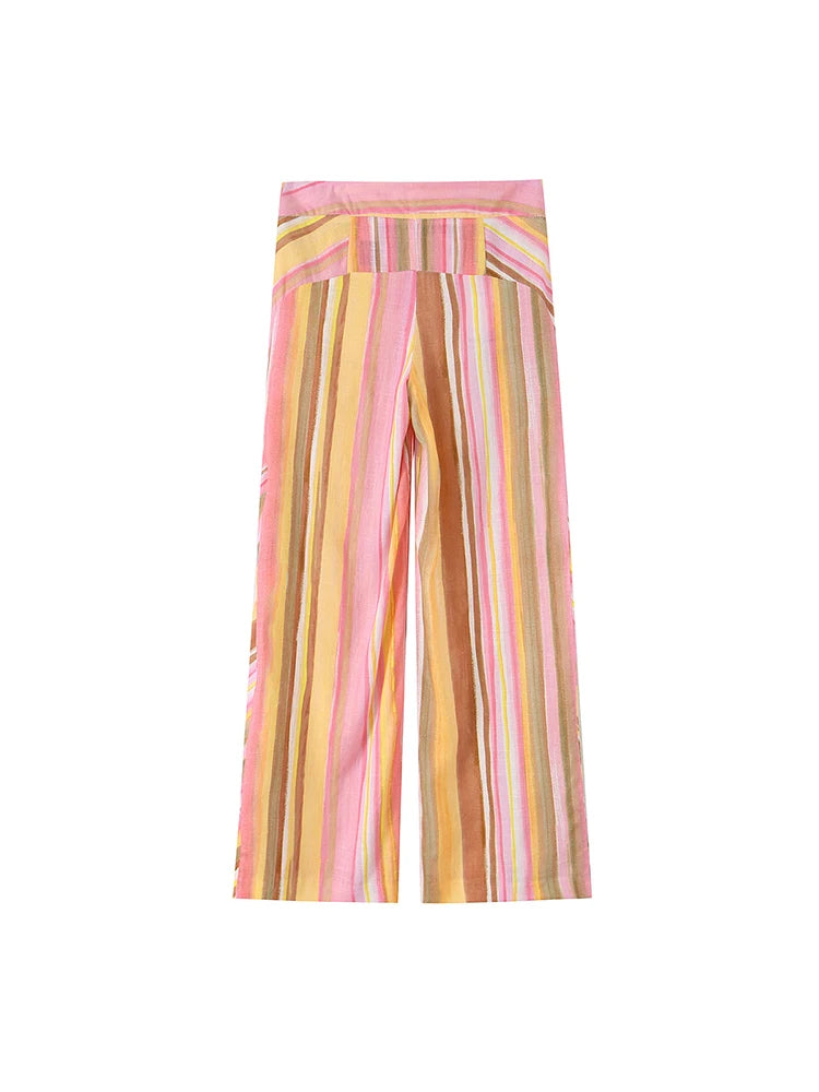 Sweet Striped Wide Leg Pants