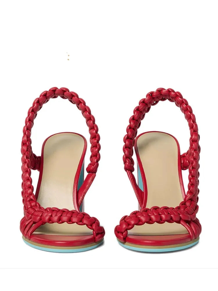 Sandra Woven Heel Sandals