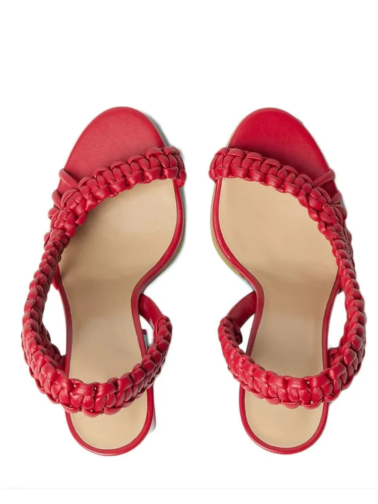 Sandra Woven Heel Sandals