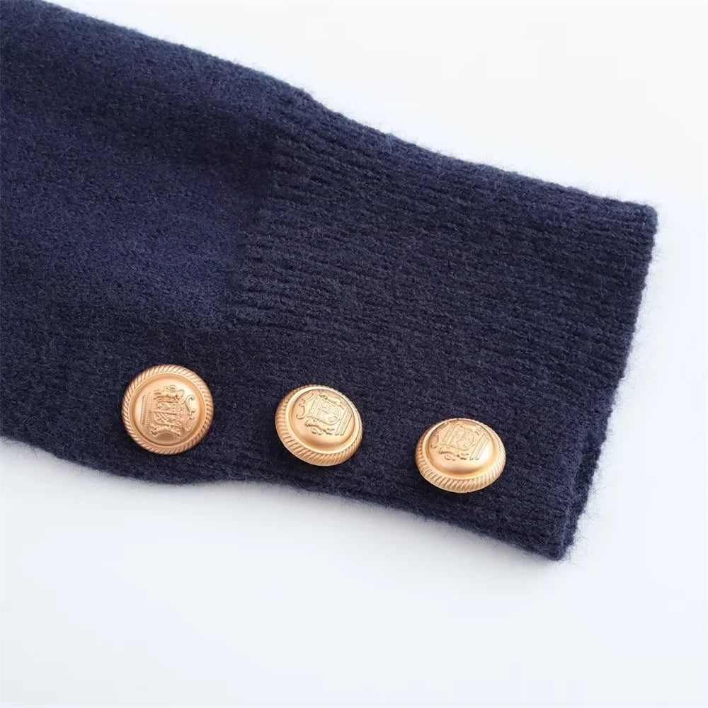 Maglione lavorato a maglia con papillon retrò