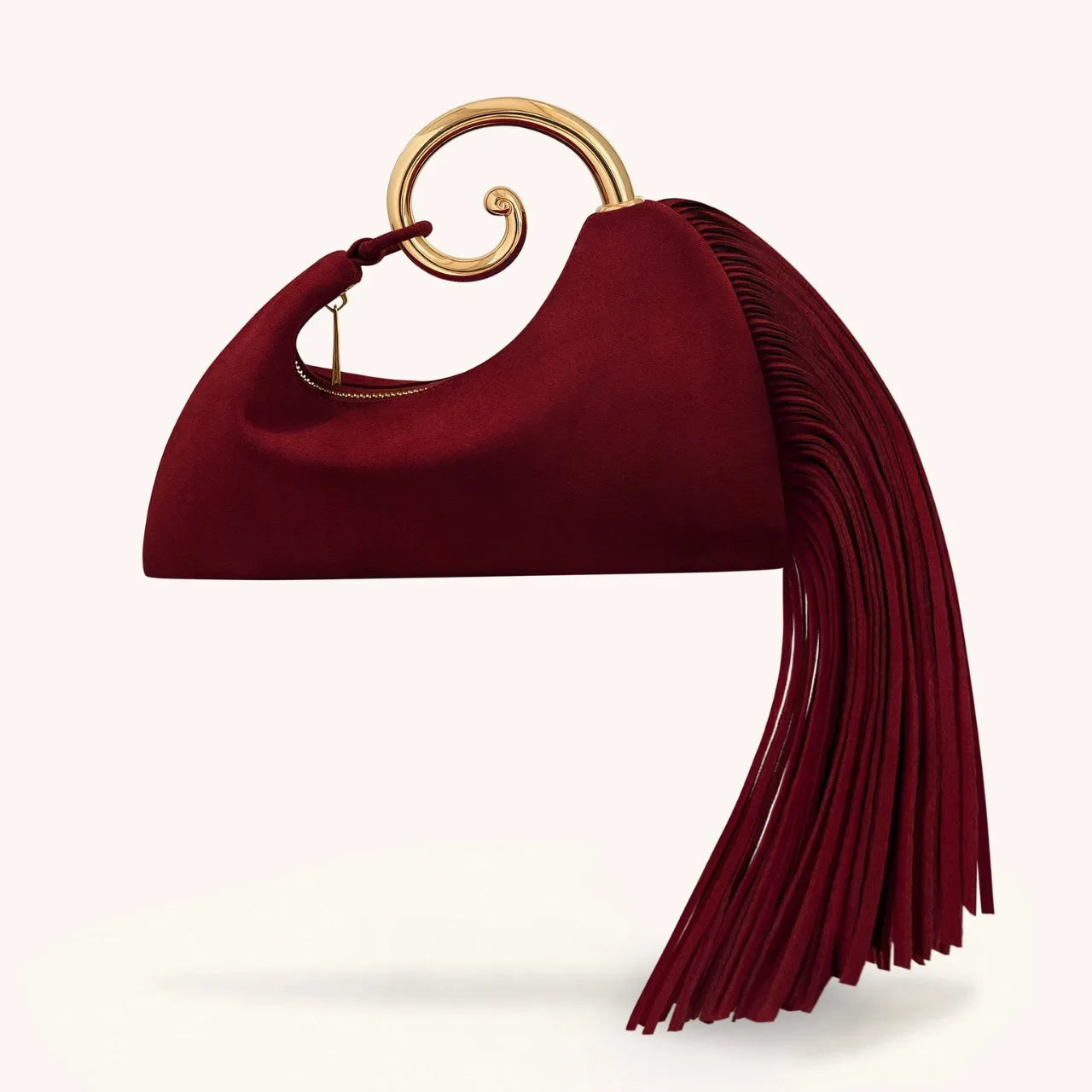 Mini Faux Suede Fringed Bag