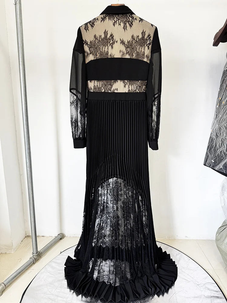 Allie Lace Pleated Dress