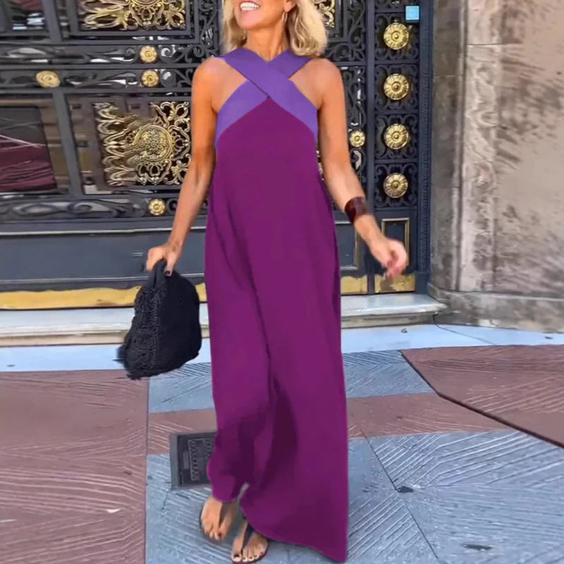 Lola Cross Halter Sling Dress