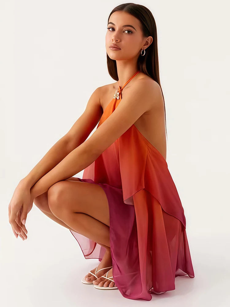 Tara Gradient Backless Dress