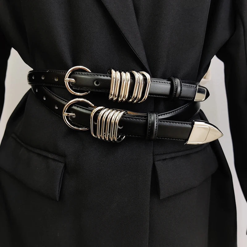 Genuine Leather Double Belt