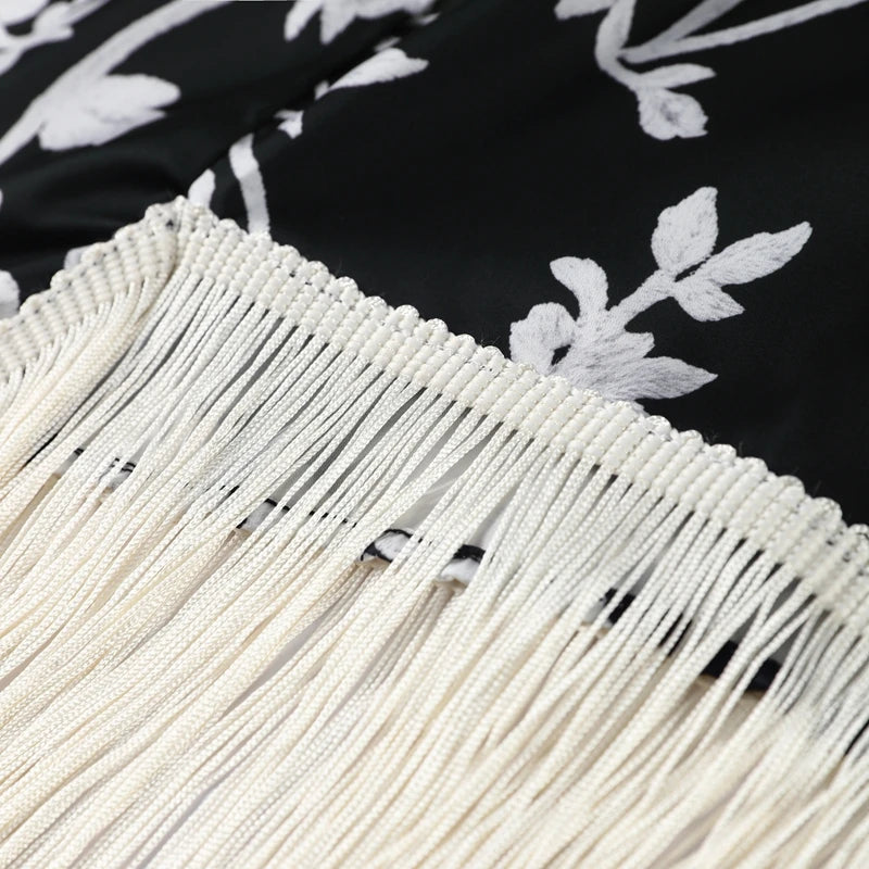 Lourdes Wrap Tassel Dress