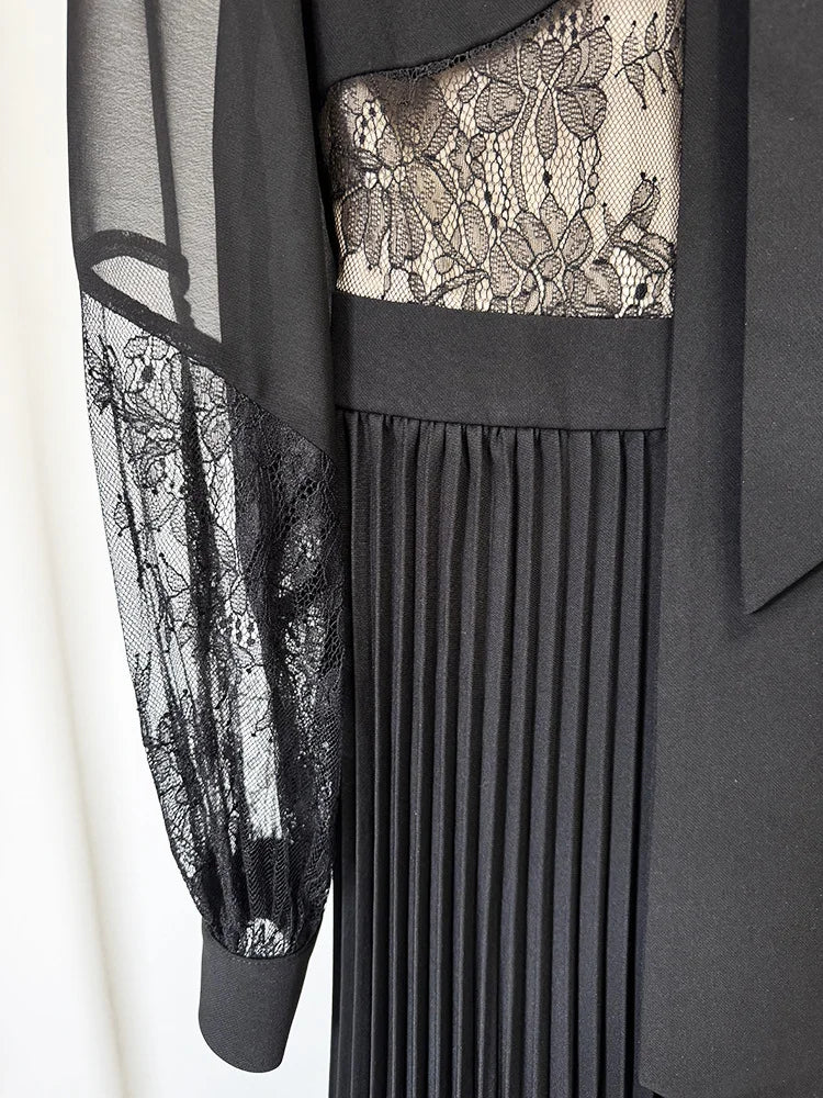 Allie Lace Pleated Dress