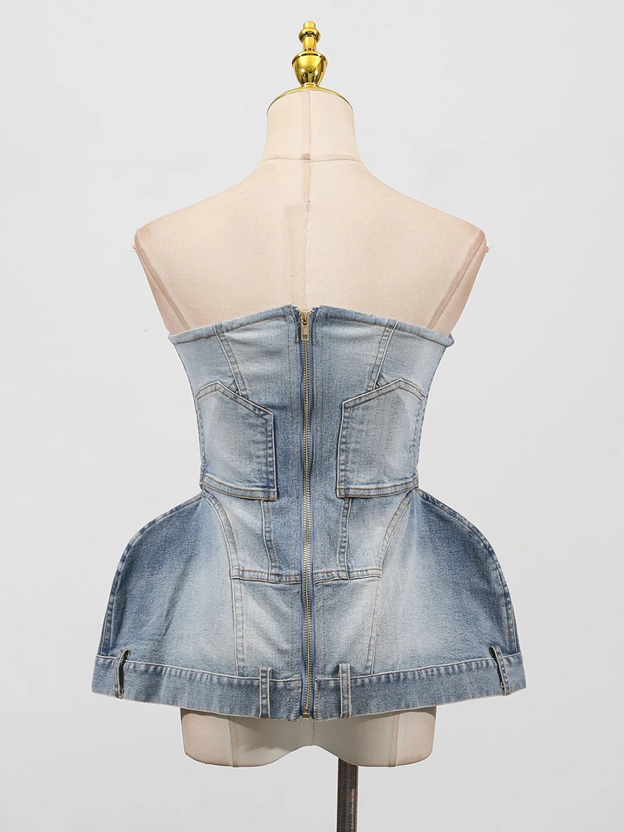 Gorset Silvie Structured Denim