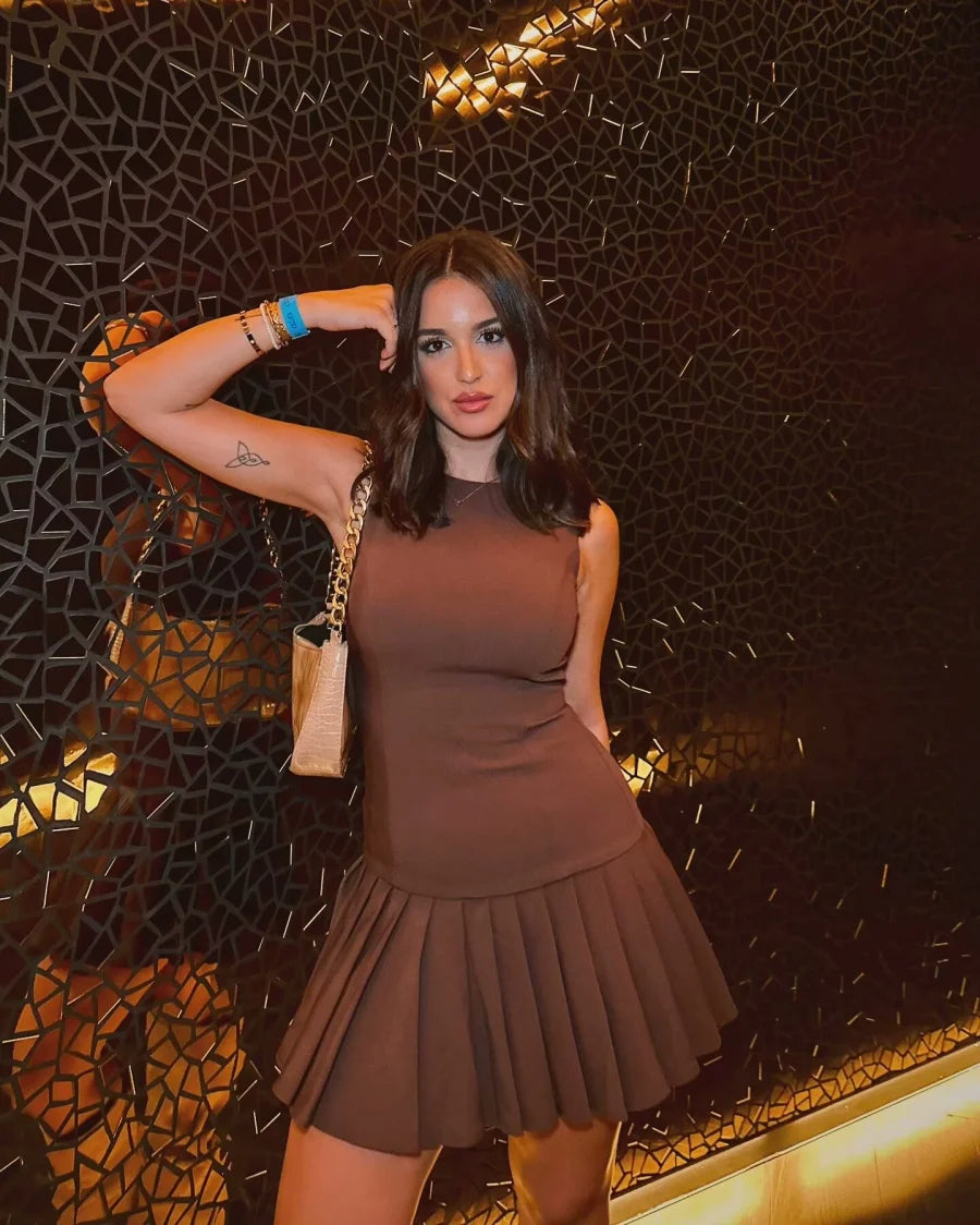 Sukienka Anna z plisowaną spódnicą