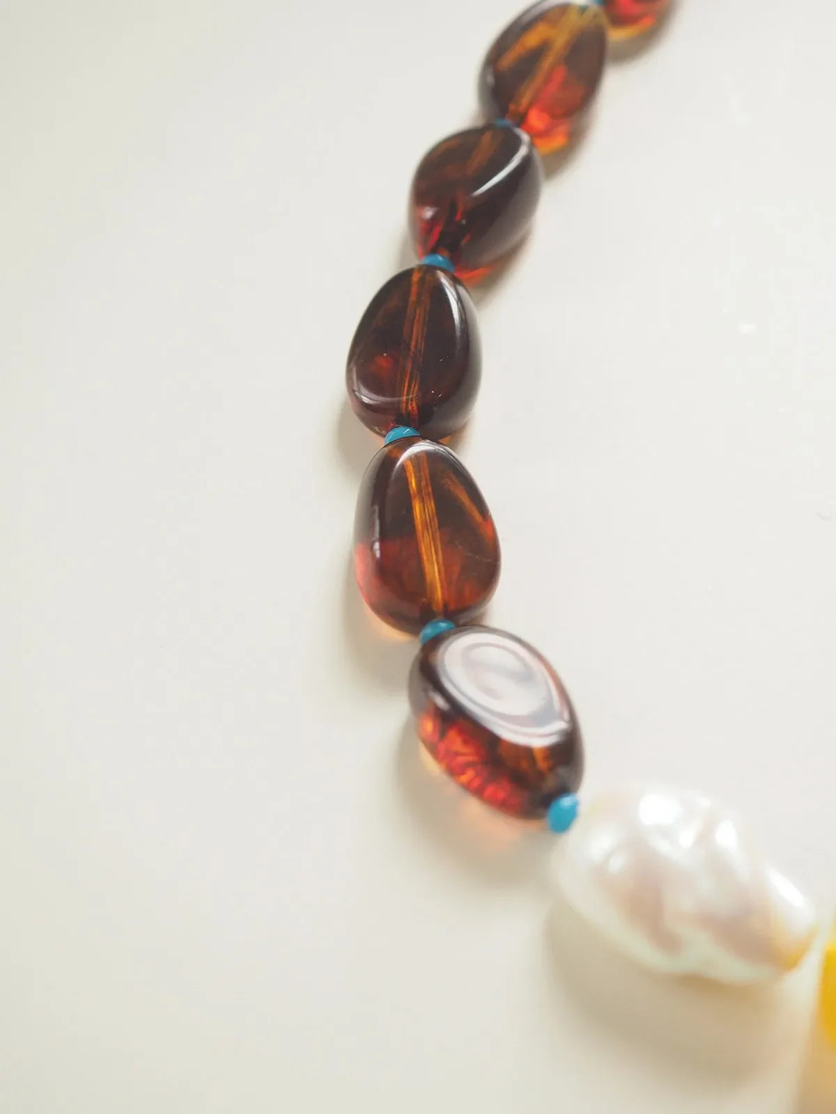 Beaded Browns Necklace – natural stone beaded necklace