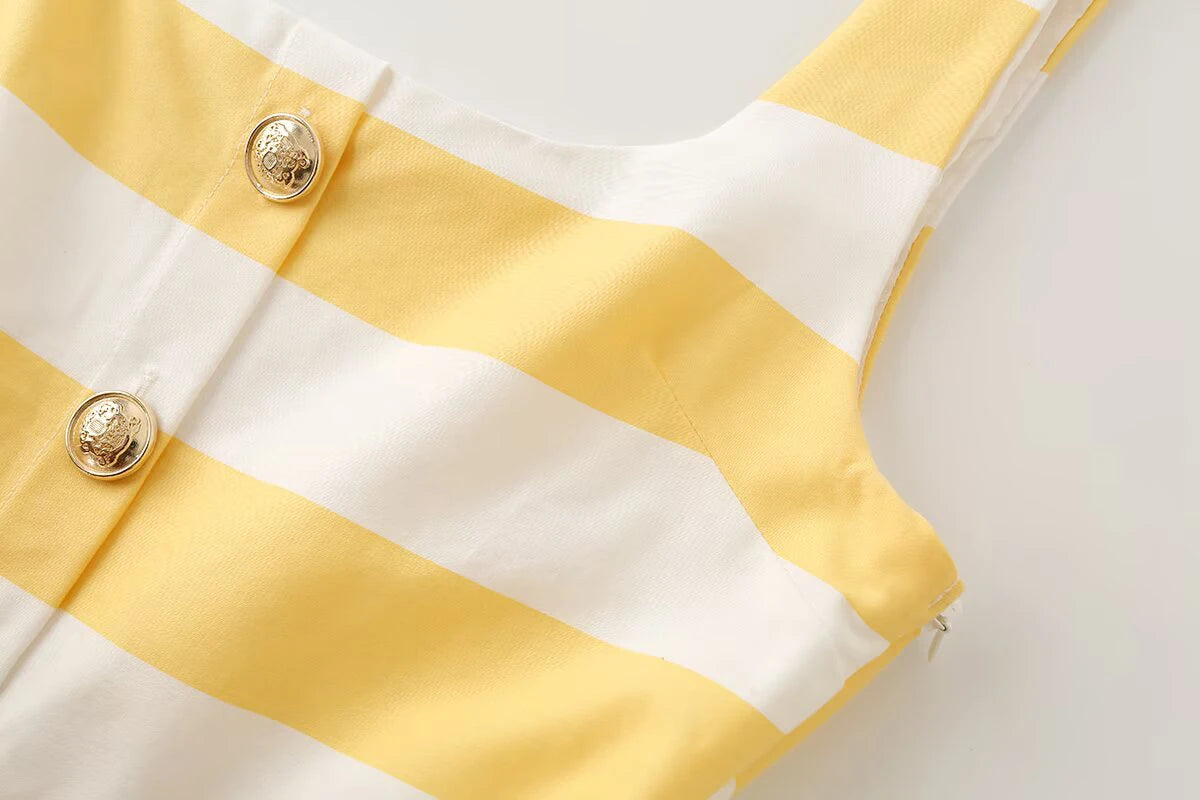 Summer Striped Midi Dress