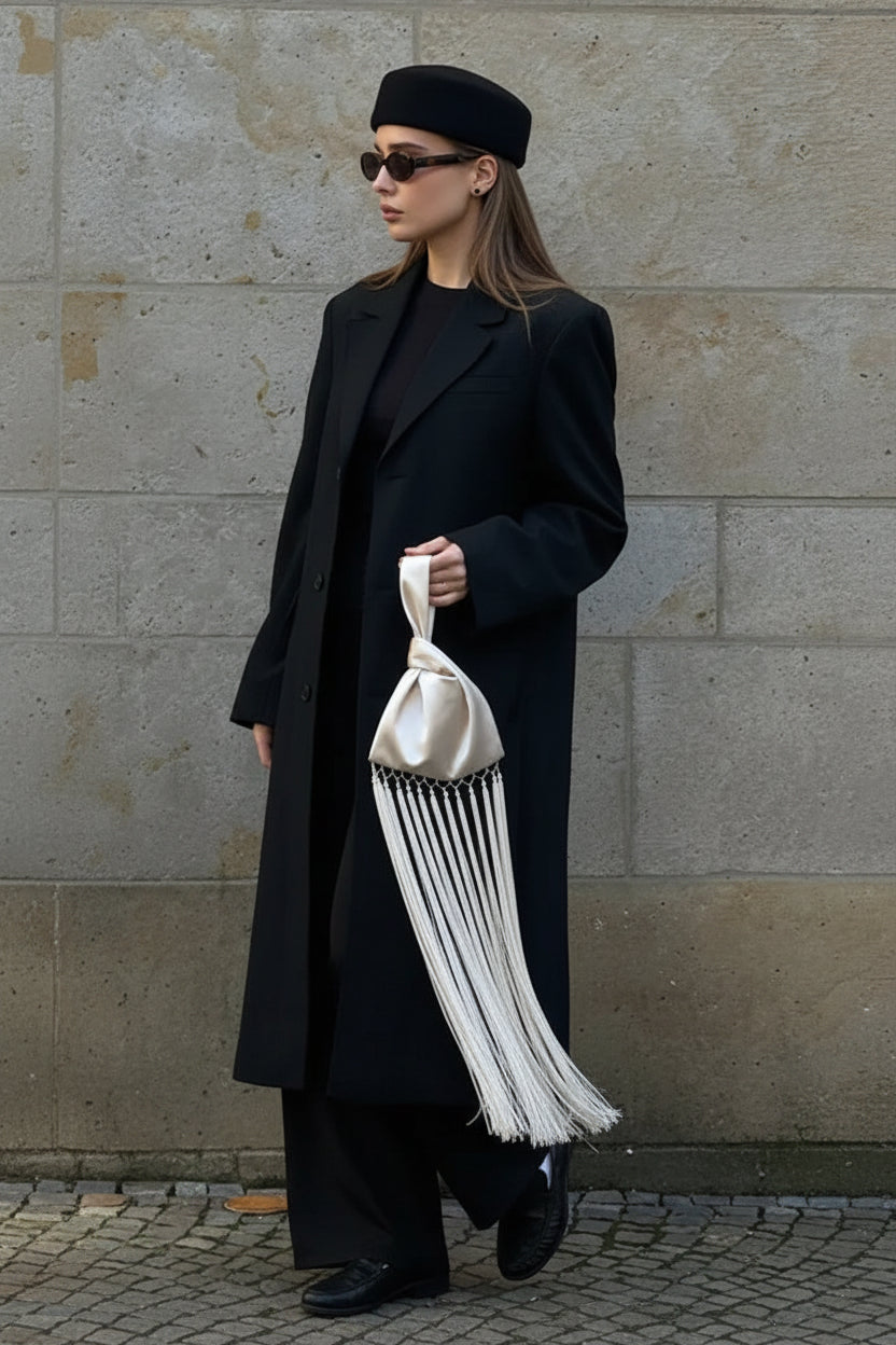 Satin Long Tassel Handbag