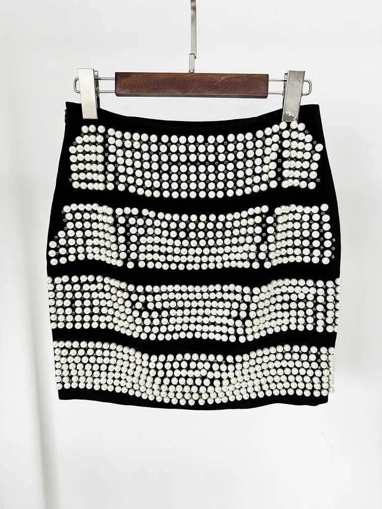 Claudia Pearl Beaded Skirt