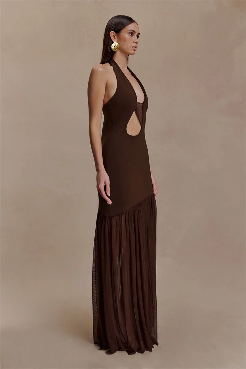 Sukienka Lucy Halter z odkrytymi plecami