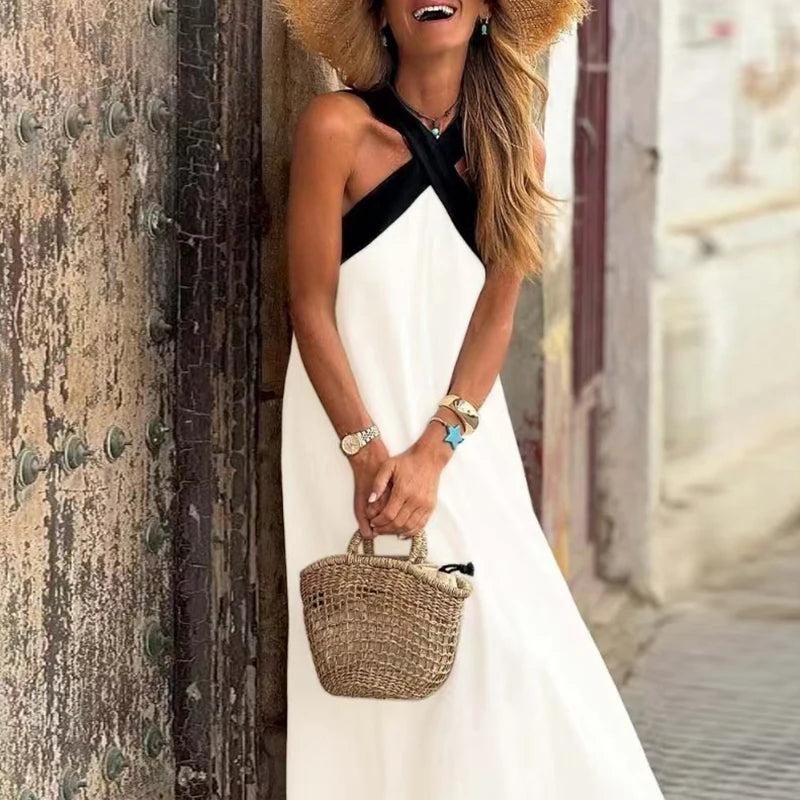 Lola Cross Halter Sling Dress