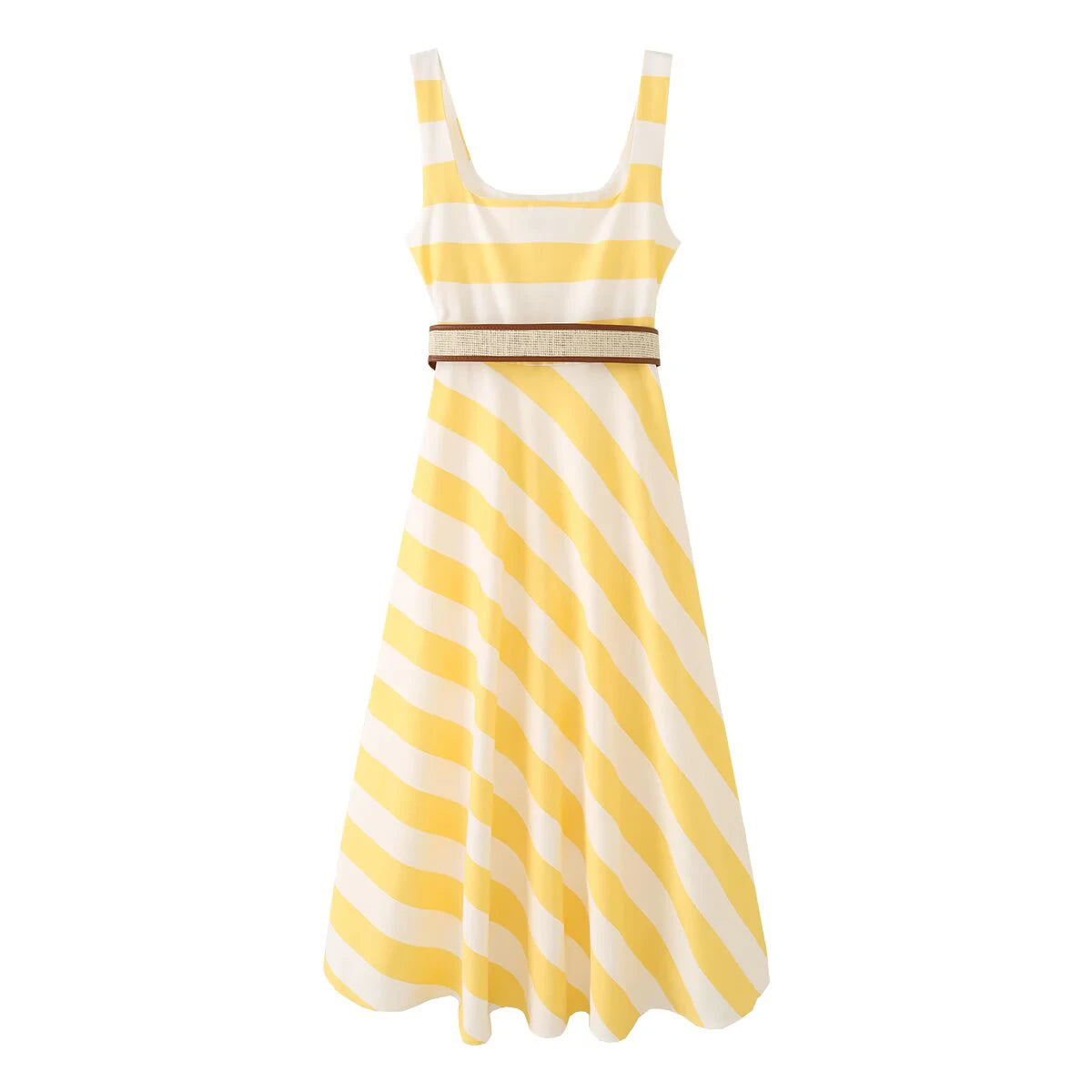 Summer Striped Midi Dress