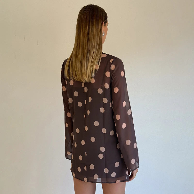 Мини-платье в горошек Leyla