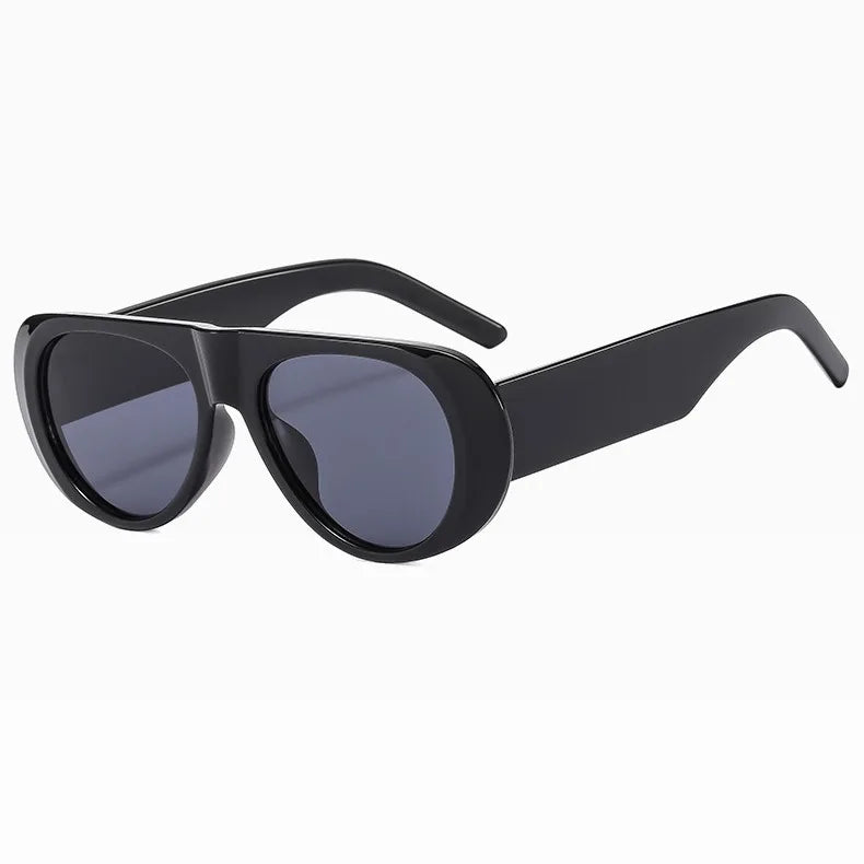 Oversized Pilot Sunglasses - Black