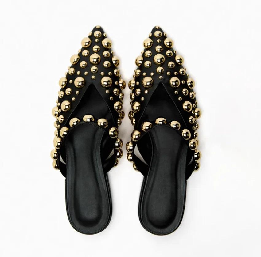 Agatha Punk Studs Mules from The House of CO-KY - Shoes