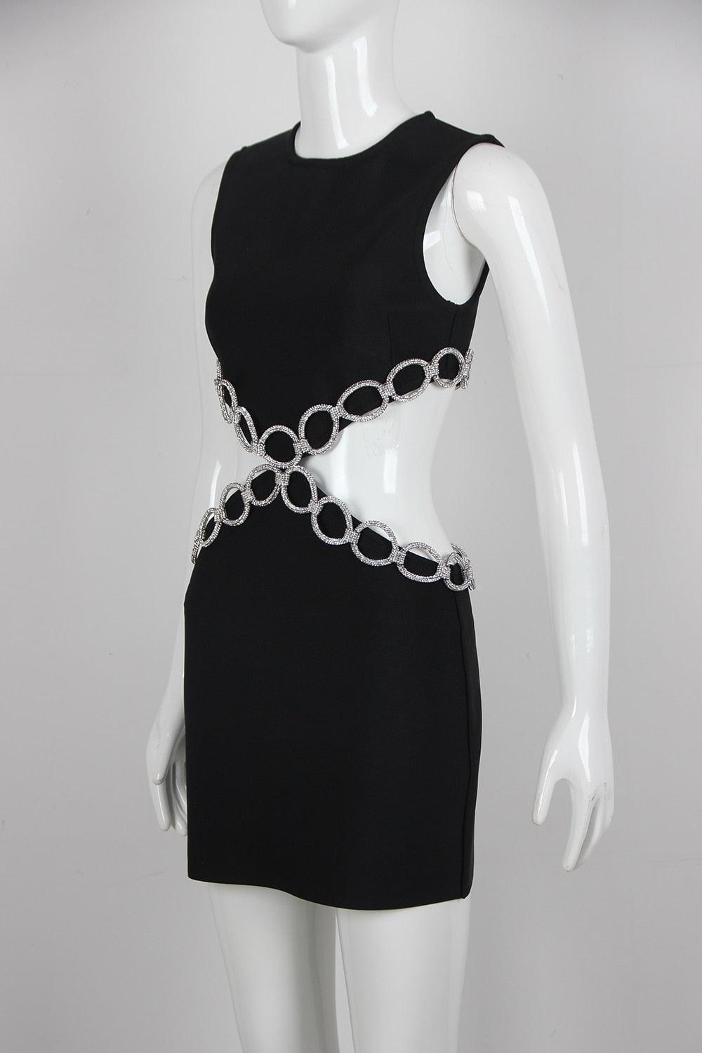 Ava Backless DiamondMini Dress from The House of CO-KY - Dresses