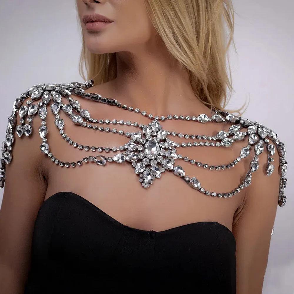Crystal Shoulder Body Chain from The House of CO-KY - Necklaces